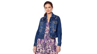 LaBellum by Hillary Scott Embellished Denim Jacket [upl. by Nalod]