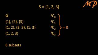 The Cardinality of a power set and the sum of combinations [upl. by Berlauda]