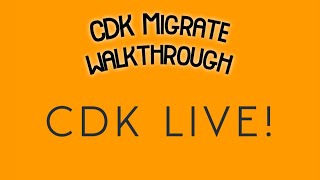 Migrate CloudFormation templates to AWS CDK Applications with CDK Migrate [upl. by Kayne]