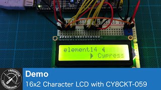 Controlling a character LCD using PSoC 5LP Prototyping Kit [upl. by Callum]