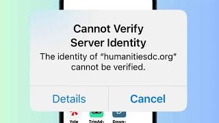 How to Fix Cannot Verify Server Identity on iPhone 2024 Guide [upl. by Htiderem944]