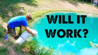 How to Build Maintenance Free Pond Overflow  Cheap Fish Habitat [upl. by Ainod852]