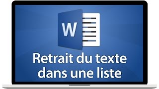 Tutoriel Word 2016  Modifier le retrait du texte dans un liste [upl. by Aleemaj]