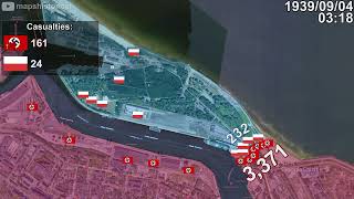 Battle of Westerplatte in 1 minute using Google Earth [upl. by Euqirrne410]