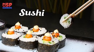 How to Make Sushi  Avocado Sushi Recipe  Chef Style  Usp Cooking [upl. by Roselle]