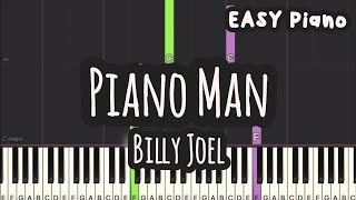 Billy Joel  Piano Man Easy Piano Piano Tutorial Sheet [upl. by Itsur]