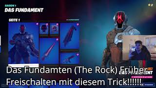 JETZT DAS FUNDAMENT SKIN FREISCHALTEN IN FORTNITE The Rock Alle Aufträge Prank [upl. by Aim]