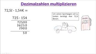 39 Dezimalzahlen multiplizieren [upl. by Cattan926]