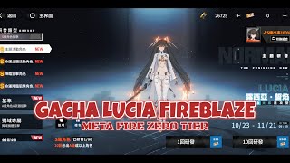 GACHA LUCIA FIREBLAZE META FIRE ZERO TIER  PUNISHING GRAY RAVEN TW [upl. by Melvena299]