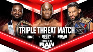 Bobby Lashley vs Big E vs Roman Reigns Triple Threat  Full Match Part 22 [upl. by Ivens]