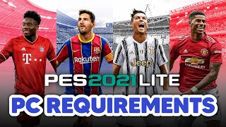 PES 2021 LITE PC System Requirements  Minimum and Recommended requirements [upl. by Hallie]