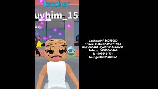 my face code in hsl sashadupree4108 requested roblox highschoollife [upl. by Bartel]