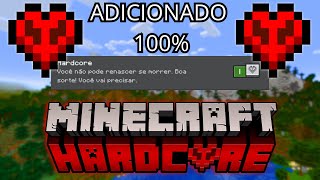 MODO HARDCORE NO MINECRAFT DE CELULAR 2024 [upl. by Christen]