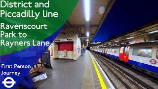 London Underground First Person Journey  Ravenscourt Park to Rayners Lane [upl. by Ennove]