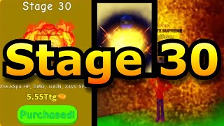 Getting Stage 30 in Lifting Simulator THE FINAL STAGE  Roblox [upl. by Borszcz]