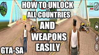 How To Unlock GTA San Andreas All Countries And Weapons [upl. by Eatnuhs288]