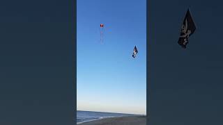 45 Parafoil Kite with Jolly Roger laundry on the OBX [upl. by Furlong679]