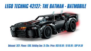 LEGO 42127 The Batman  Batmobile Indepth Review Speed Build amp Parts List [upl. by Olivette]