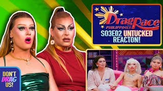 Drag Race Philippines Season 3 Episode 2 quotUNTUCKEDquot REACTION  Dont DRAG Us [upl. by Enelear]