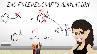 FriedelCrafts Alkylation Reaction Mechanism EAS Vid 6 by Leah4sci [upl. by Holcman886]