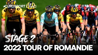 Tour of Romandie 2022  Stage 2 Highlights  Cycling  Eurosport [upl. by Cattan]