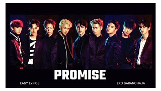 EXO 엑소 Promise Easy Lyrics [upl. by Haek]