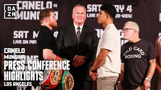 CANELO ALVAREZ VS JAIME MUNGUIA LA PRESSER HIGHLIGHTS [upl. by Llyrat]