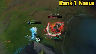 Rank 1 Nasus The Only Challenger Nasus in KR Server be Like [upl. by Oicinoid418]