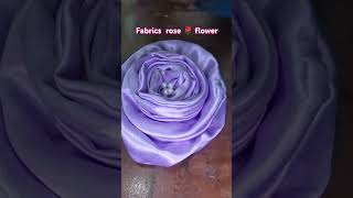 Fabric rose 🌹 diy fabricflowertutorial fabricsformask [upl. by Netsyrc722]