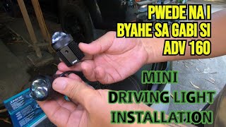 SMOK MINI DRIVING LIGHT INSTALLATION  HONDA ADV 160 [upl. by Enrahs34]