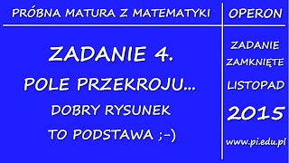 Zadanie 4 Matura z OPERONEM PR Listopad 2015 Stereometria [upl. by Brewster]