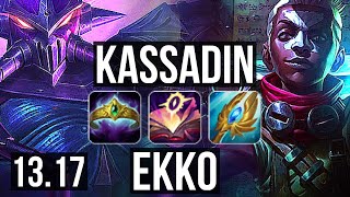 KASSADIN vs EKKO MID  Rank 6 Kassadin 400 games Godlike 1333  NA Challenger  1317 [upl. by Aserahs]