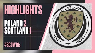 Poland Womens U16 21 Scotland Womens U16s  UEFA Development Tournament [upl. by Aramoix]