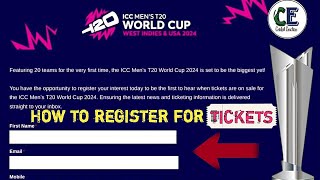 How to register for ICC Men’s T20 World Cup 2024 ticket booking bengali [upl. by Atteselrahc290]