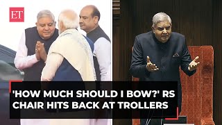 How much should I bow Trolled for greeting PM Modi RS chairman Jagdeep Dhankhar hits back [upl. by Davide835]