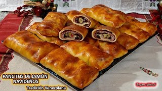 PANCITOS DE JAMÓN NAVIDEÑOS Tradición Venezolana Deliciosos Especiales y Lindos [upl. by Anelagna]