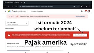 cara pengisian pajak Amerika terbaru 2024  singkatcepatjelas yukkk [upl. by Satsok]