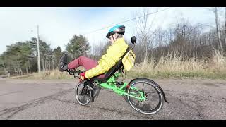 ADD ELECTRIC MOTOR TO RECUMBENT BICYCLE  HP VELOTECHNIK GRASSHOPPER FX [upl. by Nidraj]