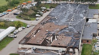 Drone video of the aftermath of Thursdays severe thunderstorms tornado in Kent County [upl. by Marutani341]