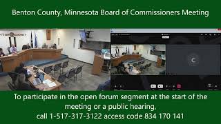 Tuesday December 3 2024 600 PM Benton County Minnesota Board of Commissioners Regular Meeting [upl. by Tnias499]