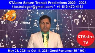 Gemini  Midhuna Rasi  Saturn Transit 2020  2023 Predictions [upl. by Anitsirk697]