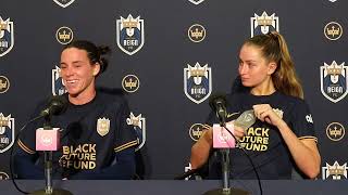 Seattle Reign FC Press Conference 104 Phoebe McClernon and Jordyn Huitema [upl. by Halda]