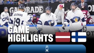 Highlights Latvia vs Finland  2024 U18MensWorlds [upl. by Nylloc467]