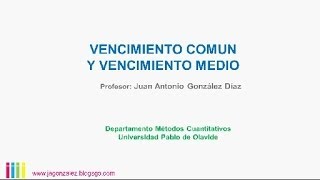 MATEMATICAS FINANCIERAS VENCIMIENTO COMUN Y MEDIO [upl. by Dare9]