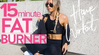 15min FAT BURNER WORKOUT  Full Body At Home HIIT Workout [upl. by Glennon]