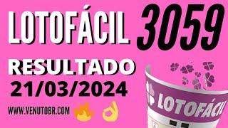 🍀 Resultado Lotofácil 3059 [upl. by Baugh]