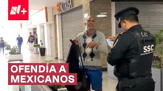 Encaran a estadounidense que ofendía a mexicanos en un centro comercial  N [upl. by Apgar]