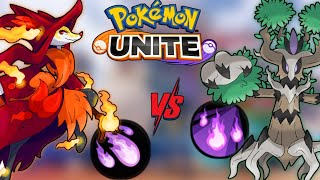 Delphox Special attack 🔥🔥Vs Trevenant Special attack👻👻  Pokemon unite pokemonunite viral [upl. by Kamillah683]