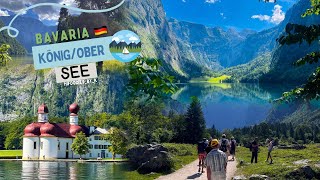 Königssee  Obersee  Berchtesgaden Bavaria Germany most beautiful lake and boat tour Germany 4K [upl. by Erehs971]