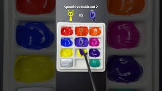 Sprunki vs Inside out Part 2 Guess the mixed color satisfying colormixing sharkzhan [upl. by Eelah]